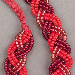Bella Braid Necklace Red Velvet